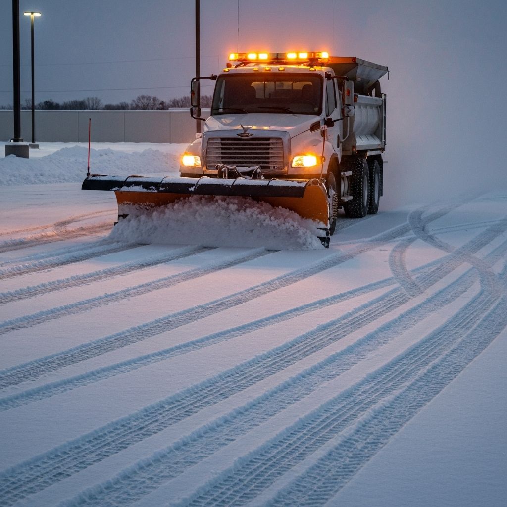 Snow plowing service